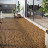 Acacia Wood Interlocking Decking Tiles 30x30cm