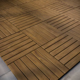 Acacia Wood Interlocking Decking Tiles 30x30cm