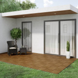 Acacia Wood Interlocking Decking Tiles 30x30cm