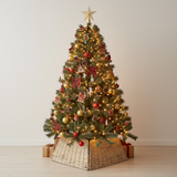 4 Pcs Christmas Tree Skirt Rope Square Stand Base