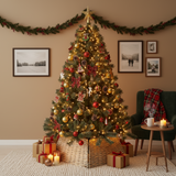 4 Pcs Christmas Tree Skirt Rope Square Stand Base