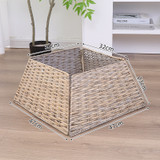 4 Pcs Christmas Tree Skirt Rope Square Stand Base