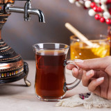 Turkish Tea Glasses with Handle 145cc