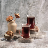 Turkish Tea Glasses with Handle 145cc