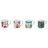 Set of Christmas Porcelain Coffee Mugs 265ml