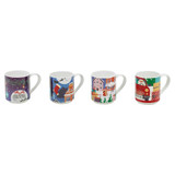 Set of Christmas Porcelain Coffee Mugs 265ml