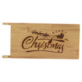 Christmas Bamboo Wood Sledge Serving Tray