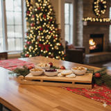 Christmas Bamboo Wood Sledge Serving Tray