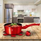Berlinger Haus 16cm Burgundy with Lid Saucepan Cookware Pot Pan