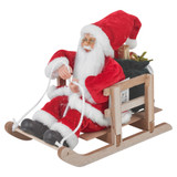 Santa's Wooden Sleigh Christmas Table Decoration