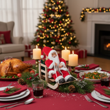 Santa's Wooden Sleigh Christmas Table Decoration