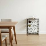 Iron & Wood 12 Bottle Wine Rack Stand