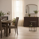 Iron & Wood 12 Bottle Wine Rack Stand