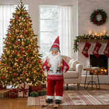 45cm Christmas Santa On Skis Decoration