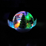 Illuminated LED Snowball Santa Christmas Winter Scene