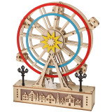 Wooden LED Ferris Wheel Christmas Decoration