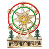 Wooden LED Ferris Wheel Christmas Decoration