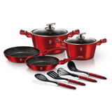 Berlinger Haus 10 Pc Burgundy Aluminium Cookware Set