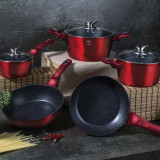Berlinger Haus 10 Pc Burgundy Aluminium Cookware Set