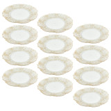 Clear Gold Reef Charger Plates