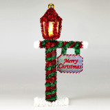 Christmas Coloured Tinsel Lamp Post with LED