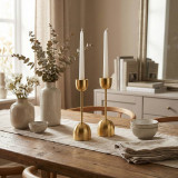 Metal Bell Taper Candle Holder 25cm