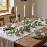 Metal Bell Taper Candle Holder 25cm