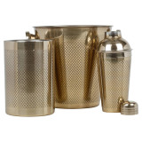 4 Piece Gold Stainless Steel Barware Set
