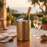 Gold Double Walled Wine Bottle Bucket