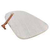 Natural Marble Serving Board With Leather Strap