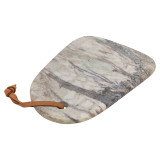 Natural Marble Serving Board With Leather Strap