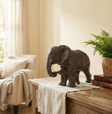 28cm  Elephant & Baby Resin Sculpture