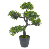49cm Green Artificial Bonsai Tree Plant in Black Pot