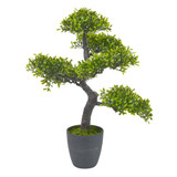 49cm Green Artificial Bonsai Tree Plant in Black Pot