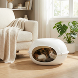 Pet Cat Hooded Kennel Bed