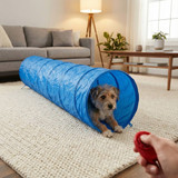 Pet Dog Agility Training Tunnel with Metal Pegs & Storage Bag