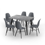 120cm Soho Dining Table and Chairs w/ Black Metal Legs Set