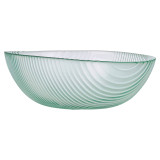 Ribbed Glass Salad Bowl 25cm