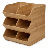 Wooden Cosmetic Organiser Makeup Storage Box