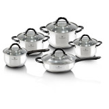 Blaumann 10Pc Gourmet Line Stainless Steel Cookware Set