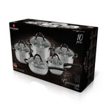 Blaumann 10Pc Gourmet Line Stainless Steel Cookware Set