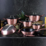Berlinger Haus 15 Pc Rose Aluminium Cookware Set