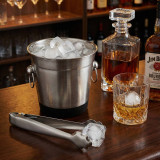 Stainless Steel Ice Bucket And Tongs Set