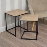2 Industrial Nesting Side Tables