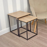 2 Industrial Nesting Side Tables