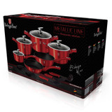 Berlinger Haus 15 Pc Burgundy Aluminium Cookware Set