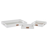 3 Pcs Wooden Nesting Serving Trays
