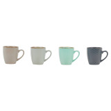 4/8 Pcs 200ml Coloured Stoneware Stacking Mugs