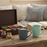 4/8 Pcs 200ml Coloured Stoneware Stacking Mugs