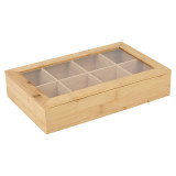 8 Compartment Bamboo Tea Box